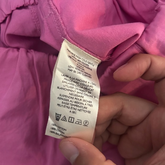 Maeve By Anthropologie Pull-On Curved Poplin Pink Trousers Sz XS - Picture 9 of 9